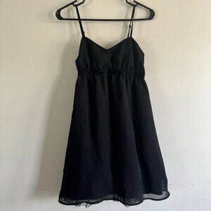 Volcom Strapless Black Surf Tulle Lace Adjustable Straps Skater Dress